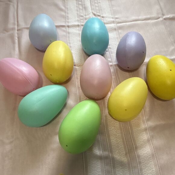 Easter Egg Blow Mold 8” Lot Of 10 Eggs Vintage General Foam Plastics & Unbranded - Picture 2 of 16